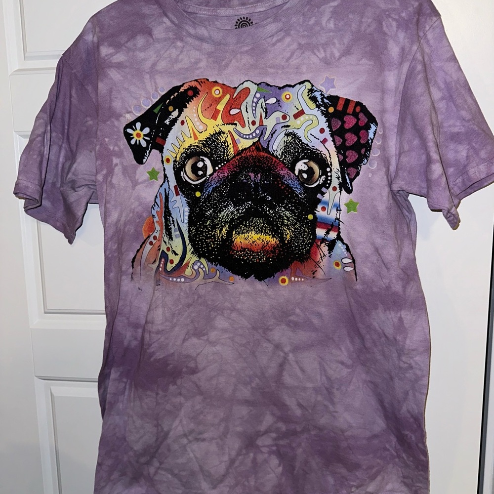 Rainbow Pug The Mountain Graphic T Shirt